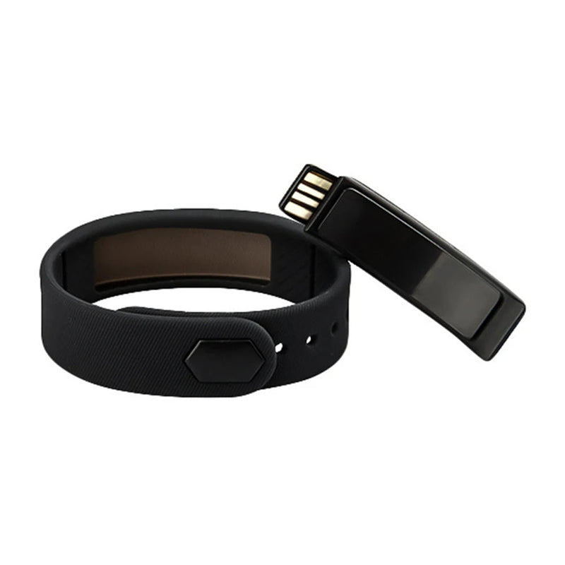 The Touchwake display module out of the strap, with its built-in USB plug